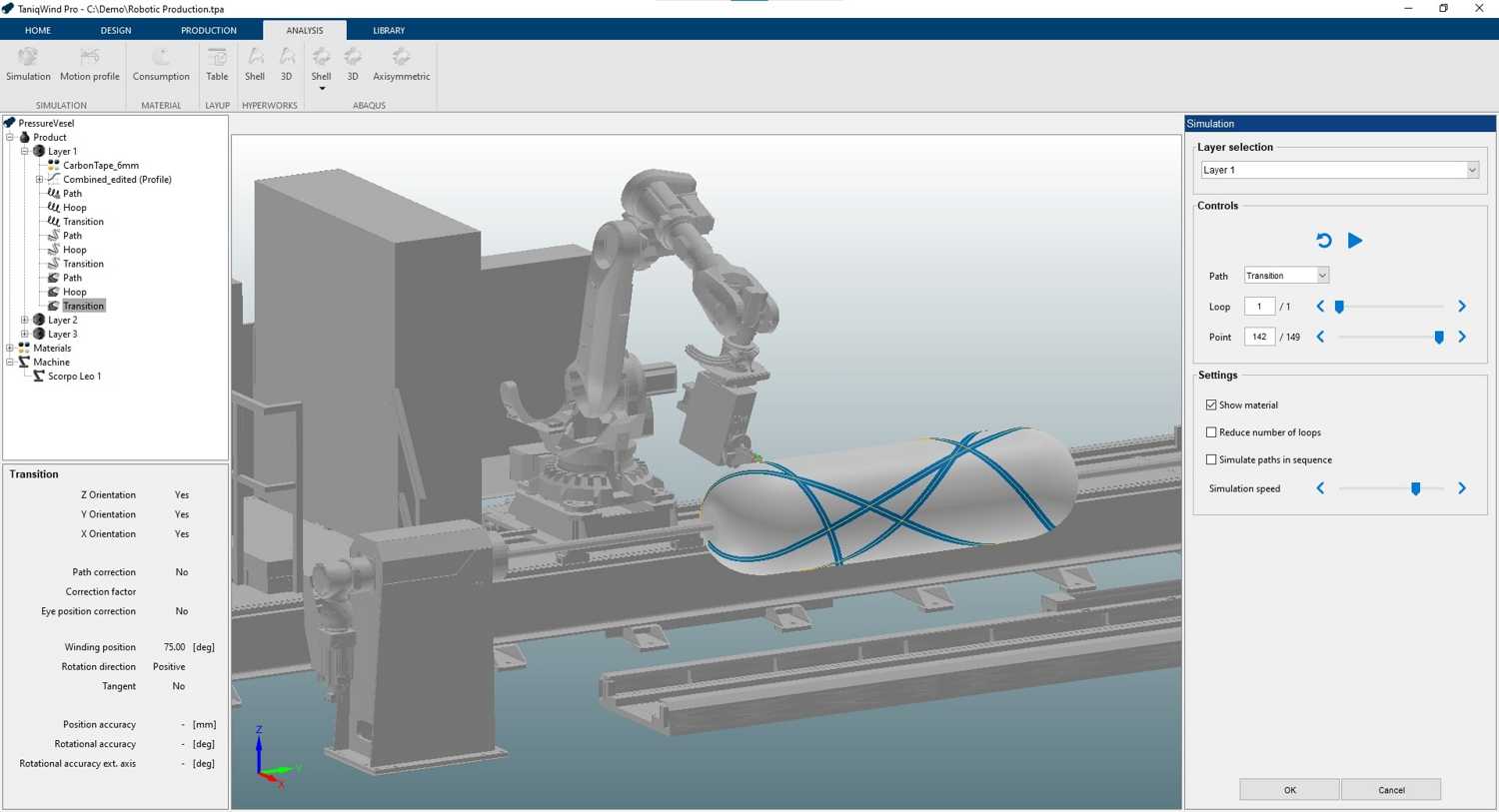 TANIQ's CAD/CAM filament winding software TaniqWind Pro