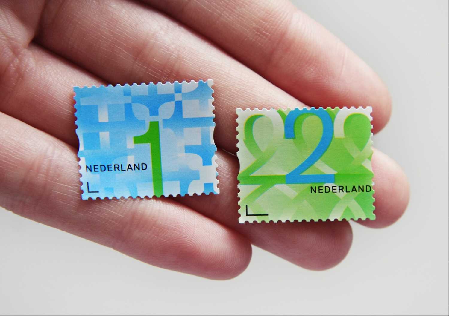 PostNL business stamps (Netherlands seen from above)